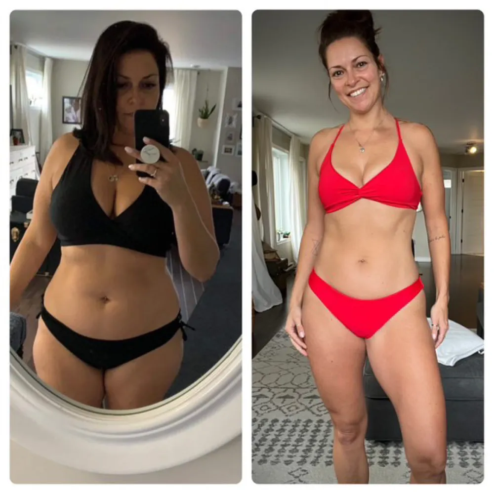 Transformation avant/après de Brigitte Pelletier